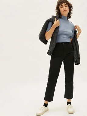 Everlane The Straight-Leg Crop Black